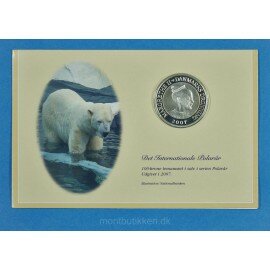 100 kr. 2007 Polarmønt isat i papfoderal - 1 oz