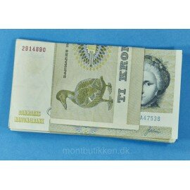 10 kr. 1972-1978 10 stk. i Bundt