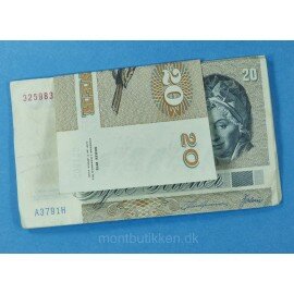 10 stk. 20 kr. 1979-1989 i bundt