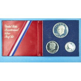 USA 1776-1976 Erindrings møntsæt i Proof - Møntholder med slitage
