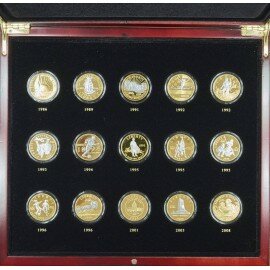 USA ½ dollar samling i skrin