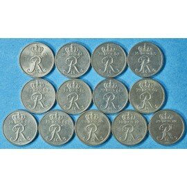 Danmark 10 øre 1960-1972 Typen komplet