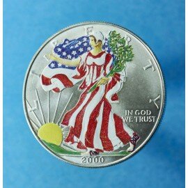 USA 1 dollar 2000 sølv 1 oz. 