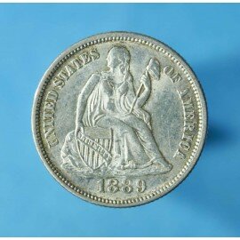 USA Dime 1889 i flot stand