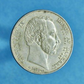 Christian IX Tronskifte Specie 1863 - Meget flot