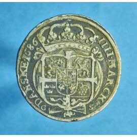 1 krone / 4 marck 1686