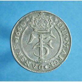 Frederik III 4 marck 1660 - nydeligt eksemplar