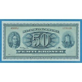 Danmark 50 kr. 1963 - A5 Erstatningsseddel