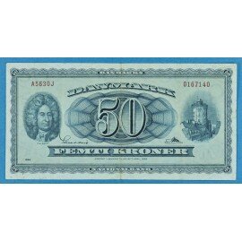 Danmark 50 kr. 1963 - A5 Erstatningsseddel