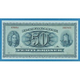 Danmark 50 kr. 1966 - A7 Erstatningsseddel