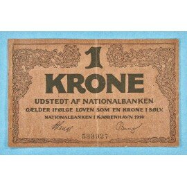 1 kr. 1914 - Klipfisk - bedre eksemplar