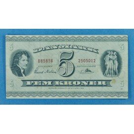 5 kr. 1952-1960 - brugt