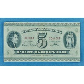 5 kr. 1952-1960 - lettere brugt