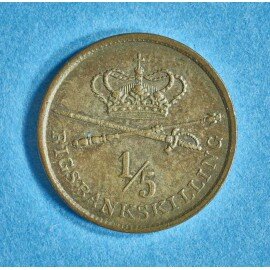 Christian 8. 1/5 rigsbankskilling 1842 - bedre eksemplar