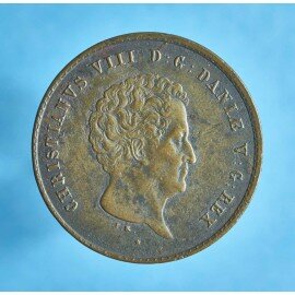 Christian 8. 2 R.B.S. 1842 - bedre eksemplar