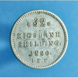 Frederik 6. 32 rigsbankskilling 1820 - Bedre eksemplar