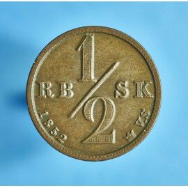 Frederik 7. ½ rigsbankskilling 1852 - Bedre eksemplar