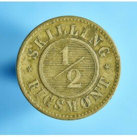 Frederik 7. ½ skilling 1857