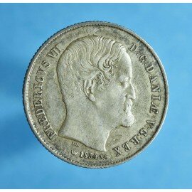 Frederik 7. ½ rigsdaler 1854-1855 - Flot eksemplar