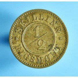 Christian 9. ½ skilling 1868