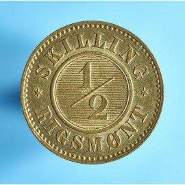 Christian 9. ½ skilling 1868 - Smukt eksemplar