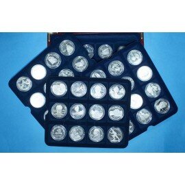 Amerikanske Sølvdollars komplet ialt 48 stk.