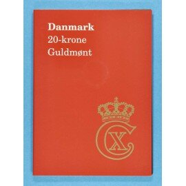 Danmark Guld 20 kr. 1915 i folder fra Nationalbanken