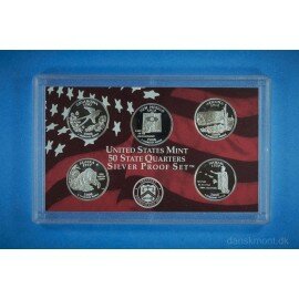 USA Quarters i sølv møntsæt 2008