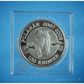 Danmark 100 kr Isbjørn 2007, Polarmønt
