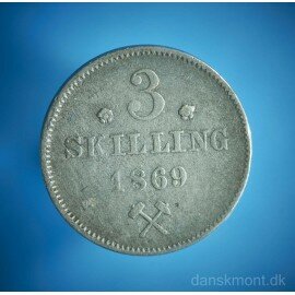 Norge 3 skilling 1869 / Fin