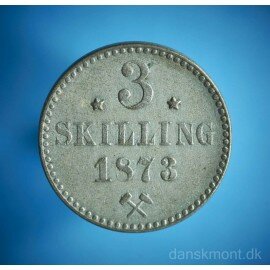 Norge 3 skilling 1873 / bedre eks.
