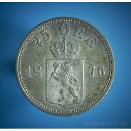 Norge 25 øre 1876