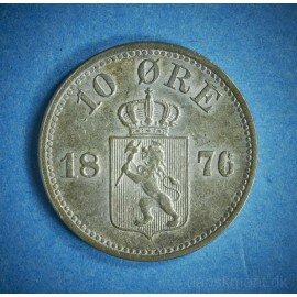 Norge 10 øre 1876