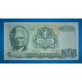 Norge 50 kr. 1966-1983 Unc.