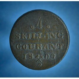 Norge 4 skilling 1809 kobber