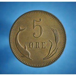 5 øre 1875 - stempelglans