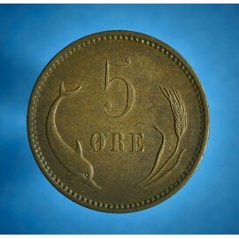 5 øre 1884 - Stempelglans