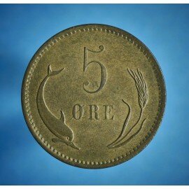 5 øre 1891 - Stempelglans