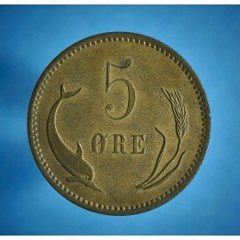 5 øre 1898 - med stempelglans