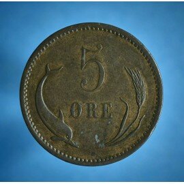 5 øre 1898 - mørkpatineret