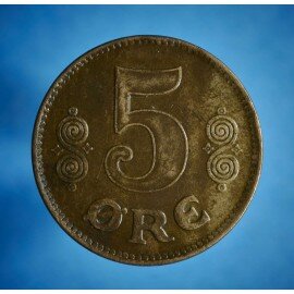 5 øre 1920 - patineret