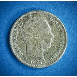 10 øre 1874 i middel kvalitet