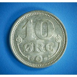 10 øre 1918 i pæn kvalitet