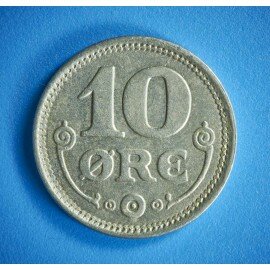 10 øre 1920 i pæn kvalitet for type og årstal.