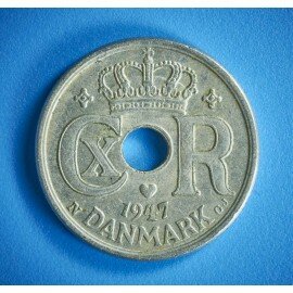 10 øre 1947 i pæn kvalitet