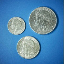 Jadwiga af Polen, Møntsæt med 3 smukke sølvmønter