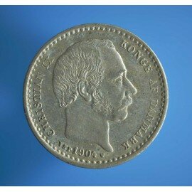 25 øre 1904 - patineret