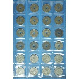 Danmark 25 øre 1924-1973 komplet