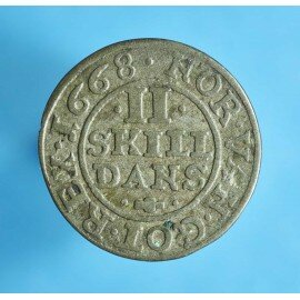 Frederik 3. 2 skilling 1668