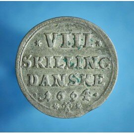 Christian 5, 8 skilling 1694 Glückstadt